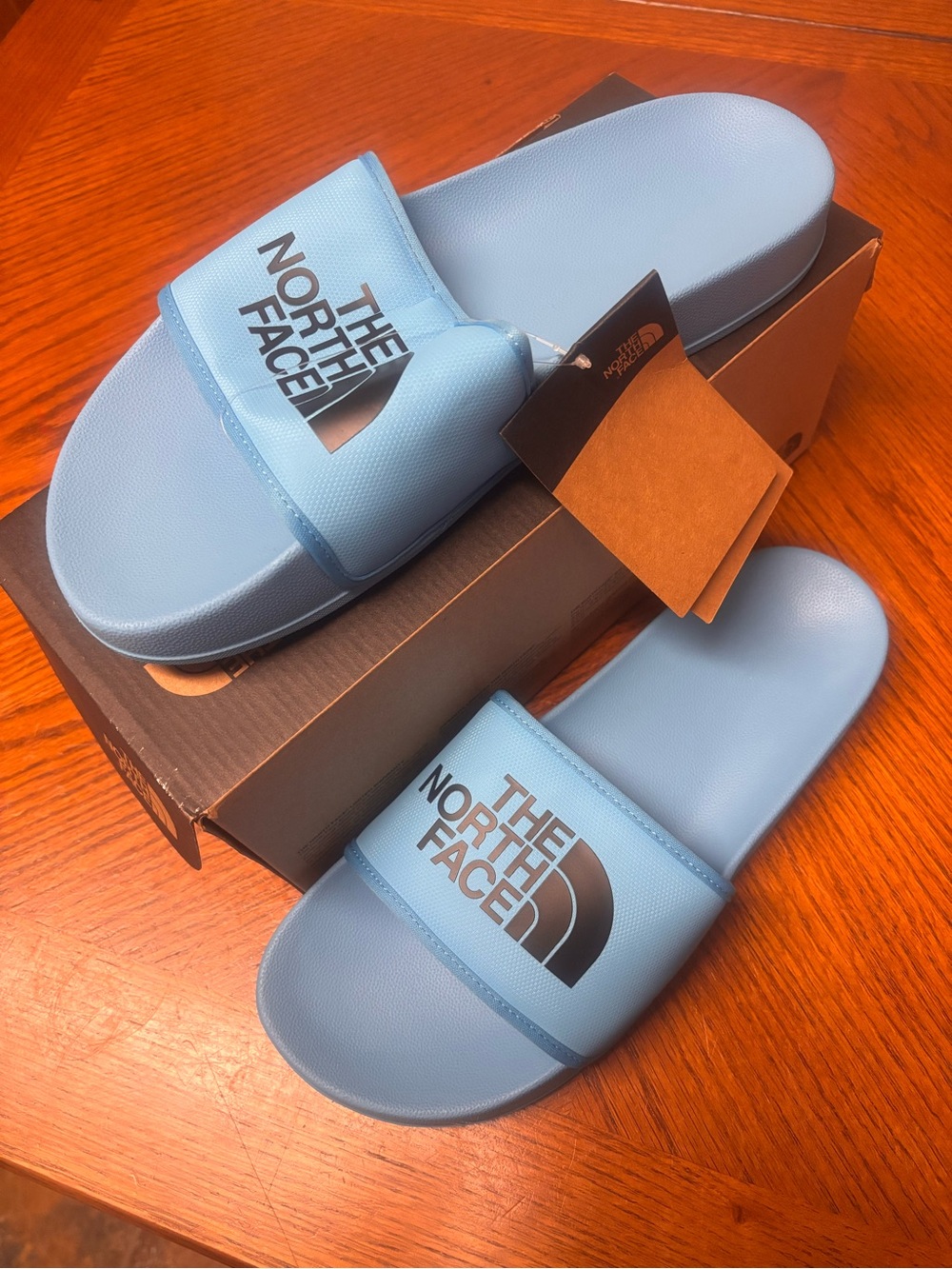 The North Face Powder Blue Logo Slide Sandals